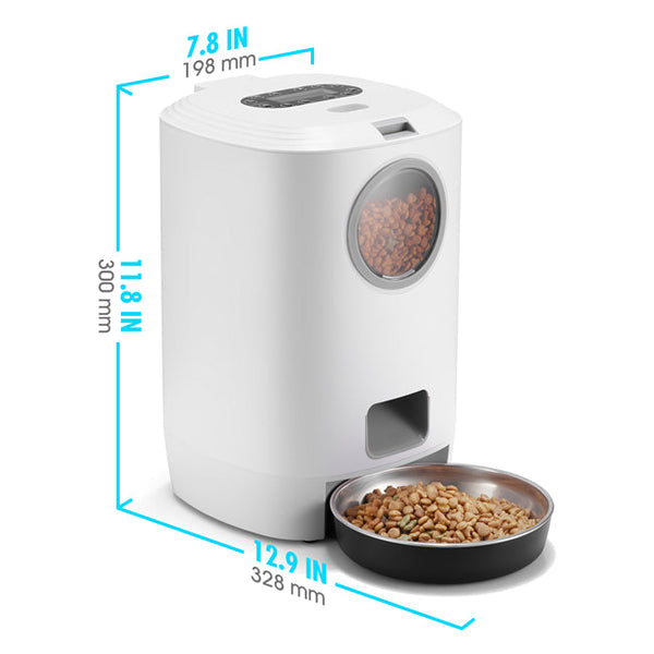 Yes4pets 4.5L Visible Automatic Digital Pet Dog Cat Feeder Food Bowl Dispenser Dog Automatic Feeders