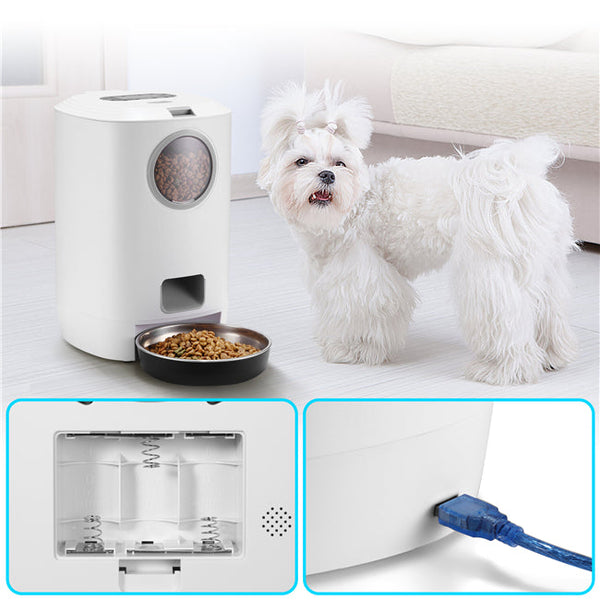 Yes4pets 4.5L Visible Automatic Digital Pet Dog Cat Feeder Food Bowl Dispenser Dog Automatic Feeders