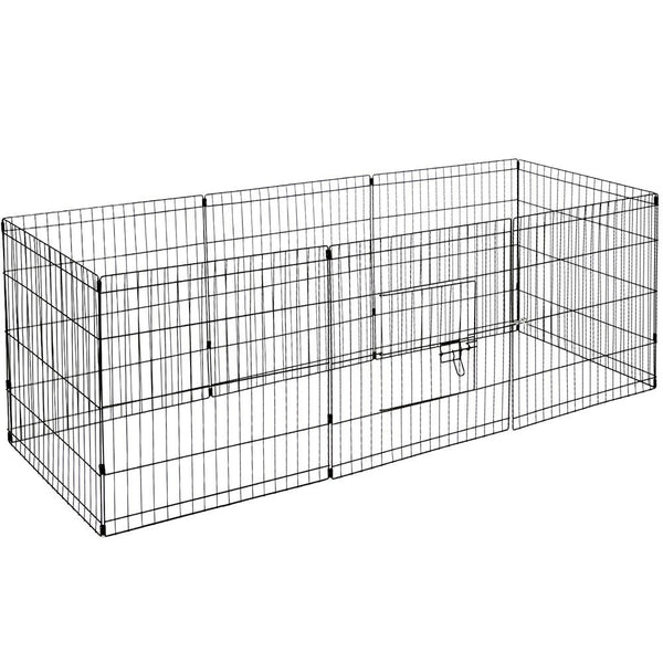 Yes4pets 24' Dog Rabbit Playpen Exercise Puppy Enclosure Fence With Cover