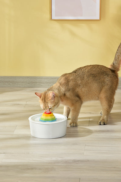 Ceramic Electric Pet Water Fountain Dog Cat Feeder Bowl Dispenser