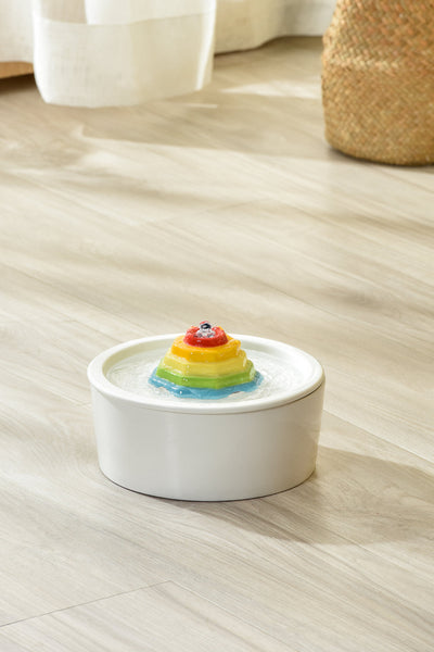 Ceramic Electric Pet Water Fountain Dog Cat Feeder Bowl Dispenser Dog Automatic Feeders