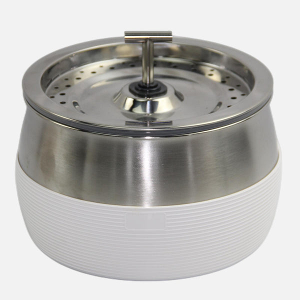 Yes4pets 3L Automatic Electric Pet Water Fountain Dog Cat Stainless Steel Feeder Bowl Dispenser White Dog Automatic Feeders