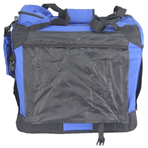 Yes4pets Small Foldable Pet Soft Dog Cat Puppy Rabbit Crate Bag With Curtain 50Cm X 35Cm Blue Small Animal Supplies