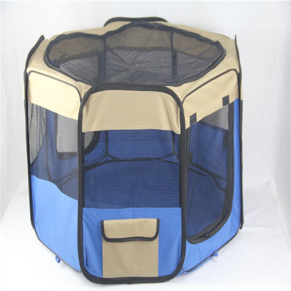 Yes4pets Small Blue Dog Cat Puppy Rabbit Guinea Pig Cage Soft Playpen Fences & Pens