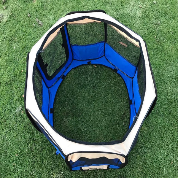 Yes4pets Small Blue Dog Cat Puppy Rabbit Guinea Pig Cage Soft Playpen Fences & Pens