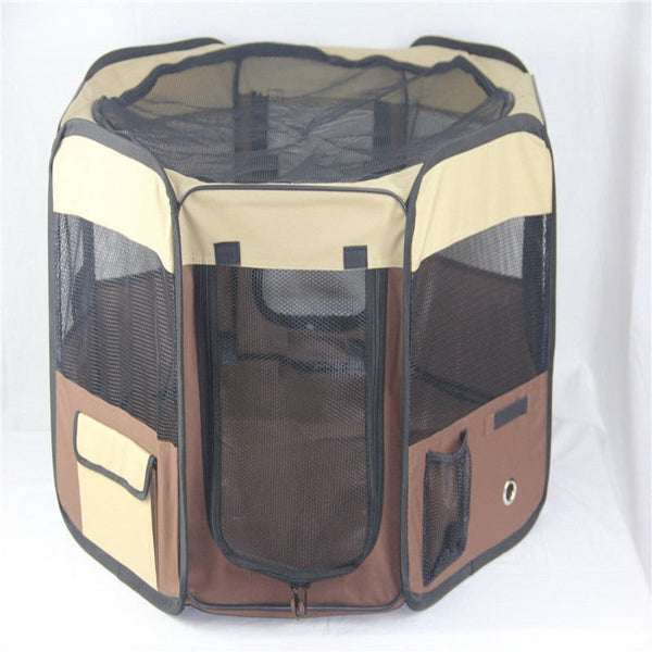 Yes4pets Small Brown Dog Cat Puppy Rabbit Guinea Pig Soft Playpen Fences & Pens
