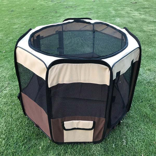 Yes4pets Small Brown Dog Cat Puppy Rabbit Guinea Pig Soft Playpen Fences & Pens