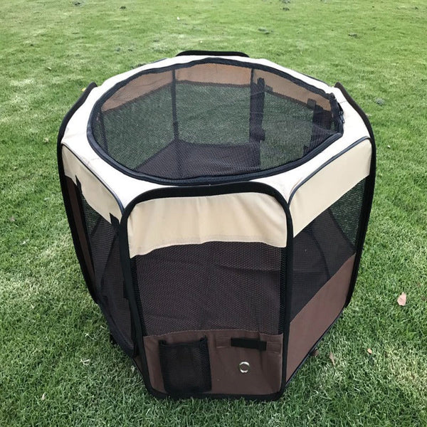Yes4pets Small Brown Dog Cat Puppy Rabbit Guinea Pig Soft Playpen Fences & Pens