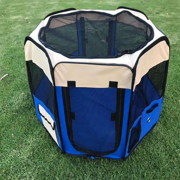 Yes4pets Medium Blue Pet Dog Cat Dogs Puppy Rabbit Tent Soft Playpen Fences & Pens