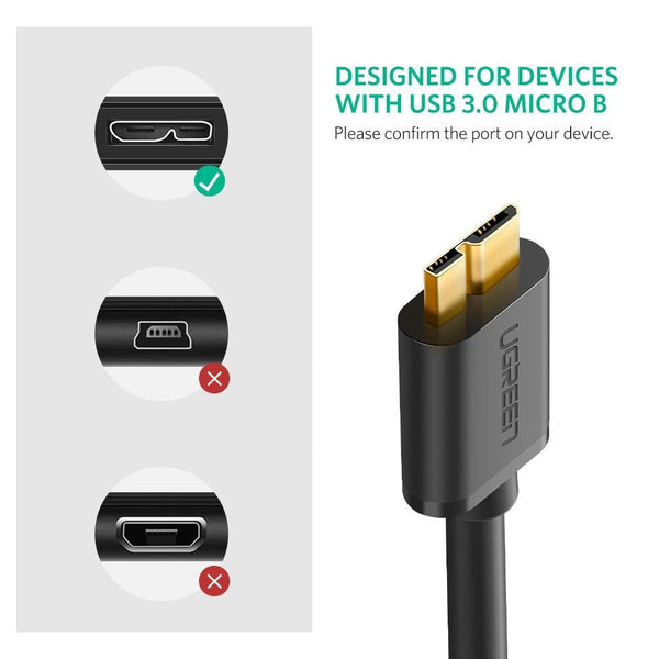 Usb 3.0 A Male To Micro Cable - Black 0.5M (10840)