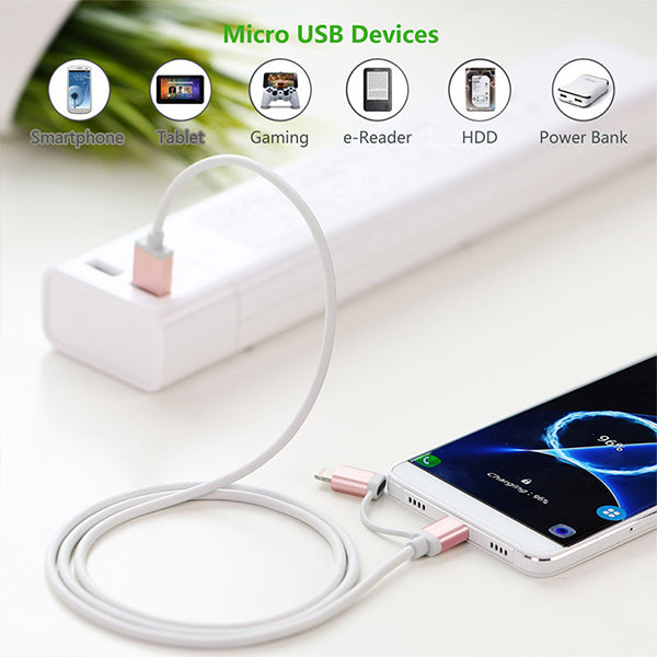 Micro-Usb To Cable With Mfi Certified Iphone Adapter 1M (30470)