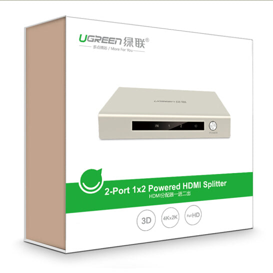 Ugreen Hdmi 1 X 2 Amplifier Splitter Zinc Alloy (40276) Splitters & Combiners