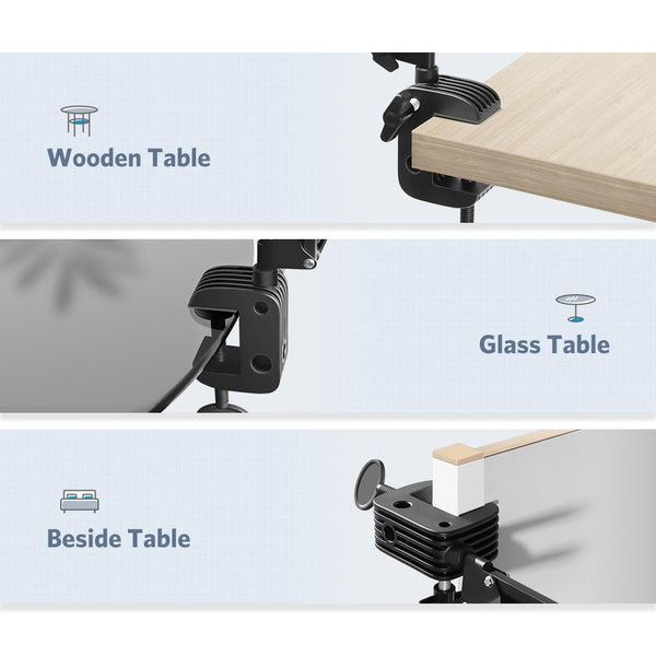 50394 Universal Holder With Folding Long Arm Black Mounts & Holders