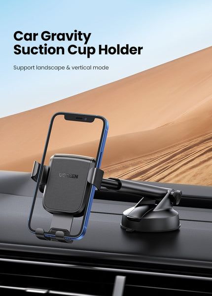 60990 Gravity Phone Holder With Suction Cup (Black)