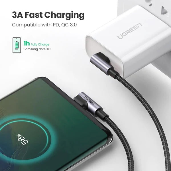 Ugreen 70529 60W Angle Usb C To Cable 1M Cables & Adapters