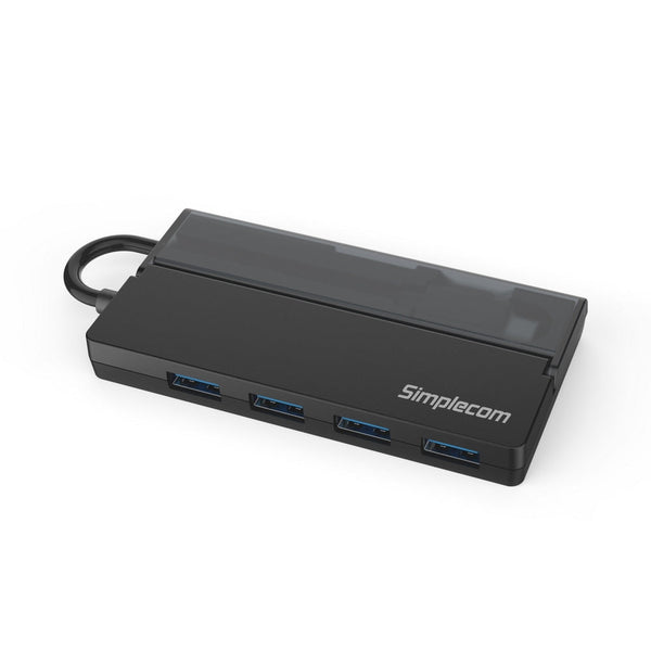 Simplecom Ch330 Portable Usb-C To 4 Usb-A Hub 3.2 Gen1 With Cable Storage