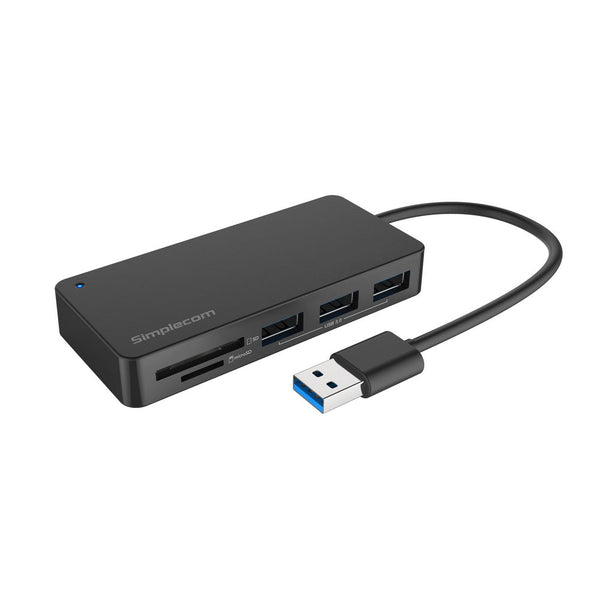 Simplecom Ch368 Port Usb 3.0 Hub With Dual Slot Sd Microsd Card Reader
