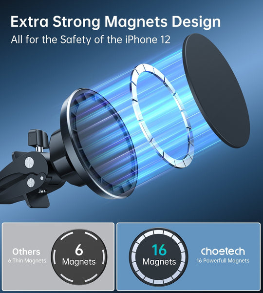 Choetech At0004 Magsafe Iphone 12 Magnetic Car Mount Air Vent Phone Holder