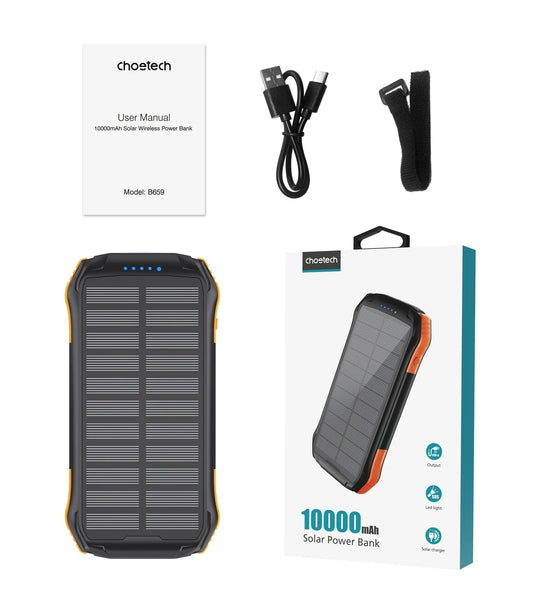 Batteries Choetech B657 20000Mah Solar Power Bank