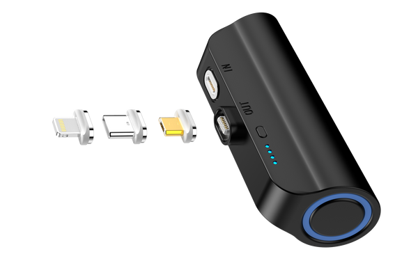 Choetech B660 Bk 3000Mah Mini Power Bank With Magnetic Connectors (Black) Batteries