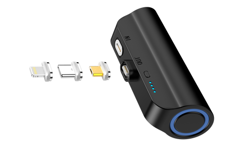 Choetech B660 Bk 3000Mah Mini Power Bank With Magnetic Connectors (Black) Batteries