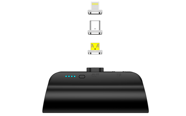 Choetech B660 Bk 3000Mah Mini Power Bank With Magnetic Connectors (Black) Batteries