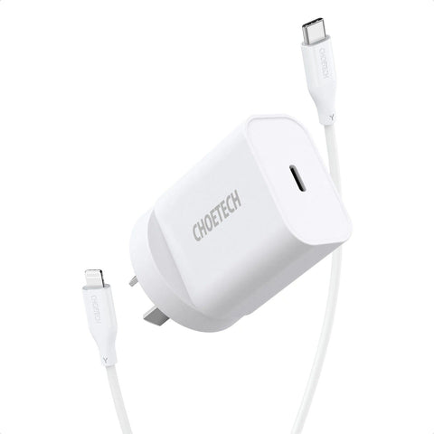 Choetech Q5004cl Pd20w Usb-C Iphone Fast Charger With Mfi Certified Cable
