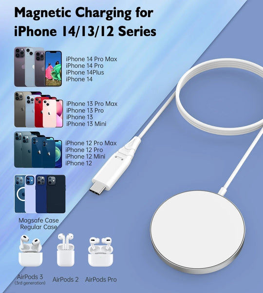 Chargers & Cradles Choetech T518 F 15W Removable Wireless Magnetic Charger For Iphone12/13/14