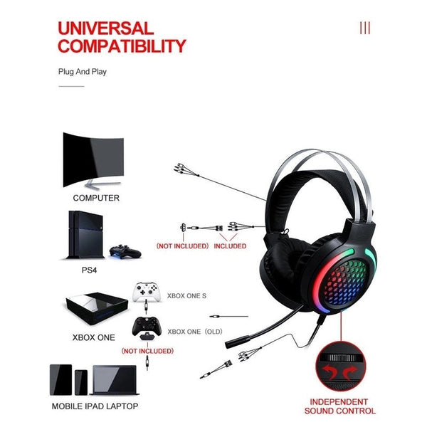 T T Wolf Tf400 4 Pcs Rainbow Keyboard/Mouse/Headphone/Mouse Pad Kit Set Keyboard & Mouse Bundles