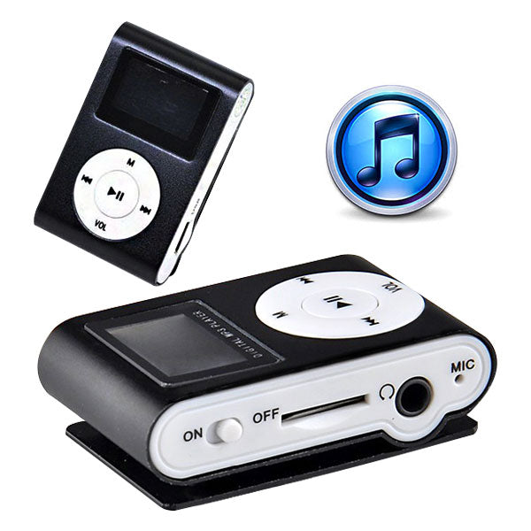 Mini Clip 16G Mp3 Music Player With Usb Cable & Earphone Black Ipods & Mp3 Players