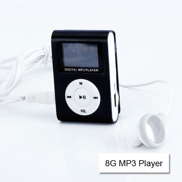 Mini Clip 16G Mp3 Music Player With Usb Cable & Earphone Black Ipods & Mp3 Players