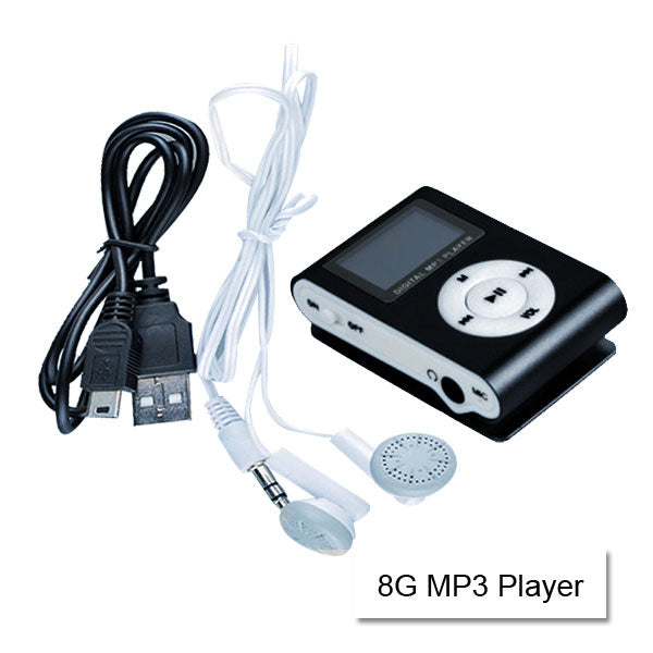 Mini Clip 16G Mp3 Music Player With Usb Cable & Earphone Black Ipods & Mp3 Players