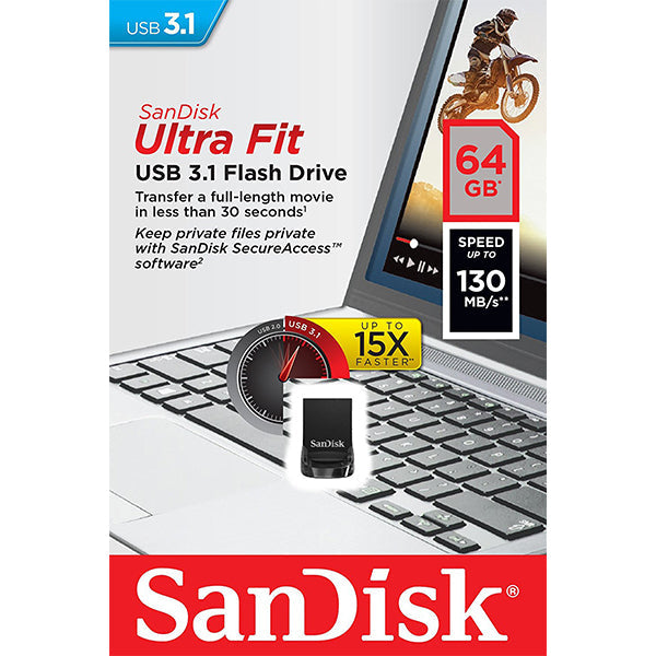 Sandisk 64Gb Cz430 Ultra Fit Usb 3.1 (Sdcz430 064G) Usb Flash Drives