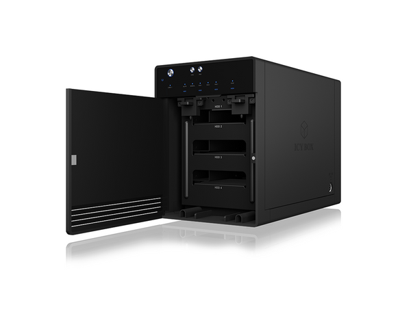 Icy Box Single Enclosure For 4X Hdd/Ssd With Usb 3.1 (Gen 2) Type C Interface And Fan Drive Enclosures & Docks