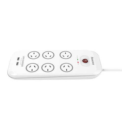 Huntkey 6 Outlet Surge Protector With 2 Usb Charging Outlets (Sac607) Power Strips & Surge Protectors