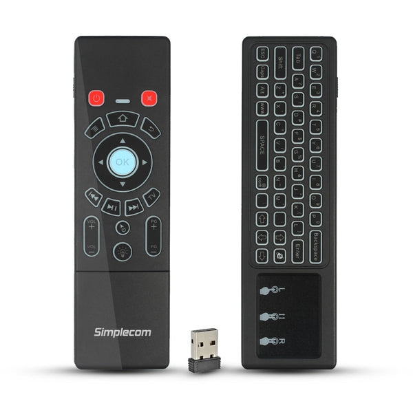 Simplecom Rt250 Rechargeable 2.4Ghz Wireless Remote Air Mouse Keyboard With Touch Pad And Backlight Keyboard & Mouse Bundles