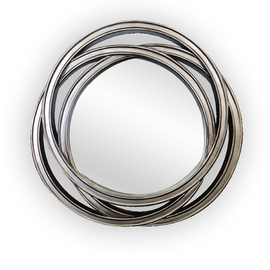 Trio Circle Mirror - Antique Silver 100Cm X