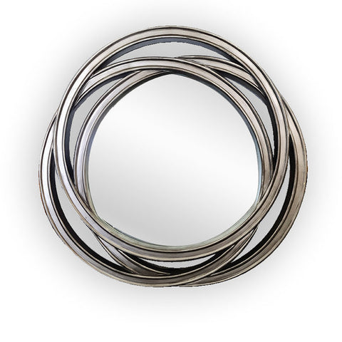 Trio Circle Mirror - Antique Silver 100Cm X