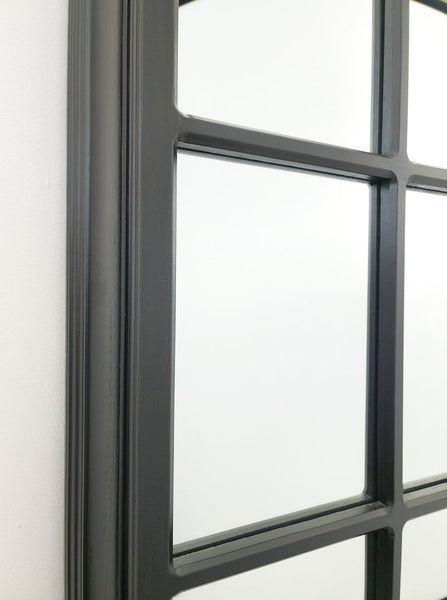 Window Style Mirror - Black Arch 100 Cm X 150