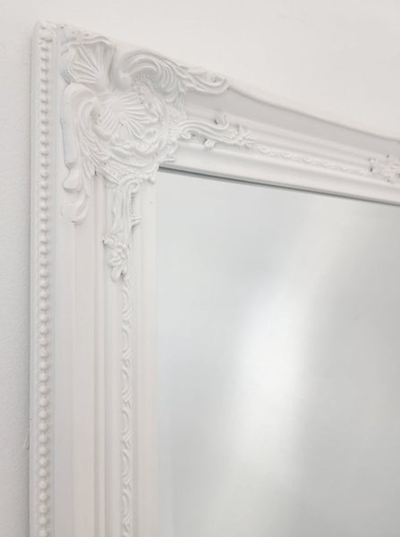 French Provincial Ornate Mirror - White Medium 70Cm X 170Cm