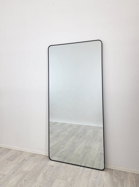 Black Metal Rectangle Mirror Medium 80Cm X 170Cm Mirrors