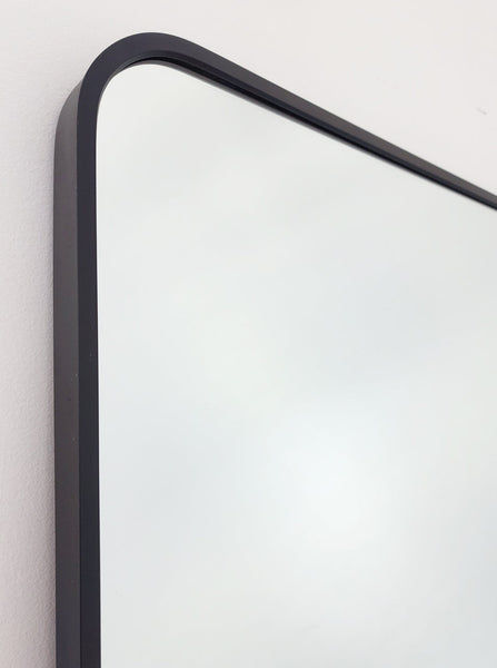 Black Metal Rectangle Mirror Medium 80Cm X 170Cm Mirrors