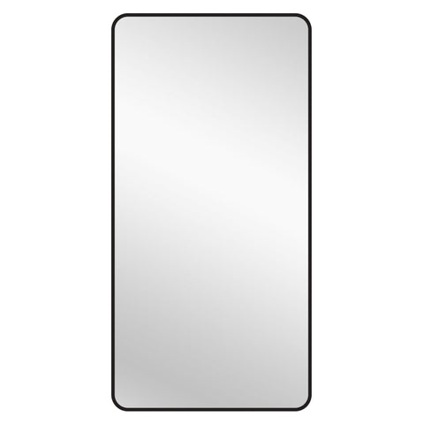 Black Metal Rectangle Mirror - X-Large 100Cm 200Cm