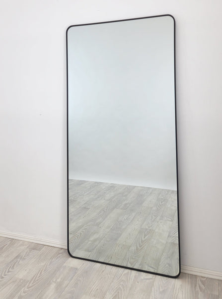Black Metal Rectangle Mirror X Large 100Cm 200Cm Mirrors