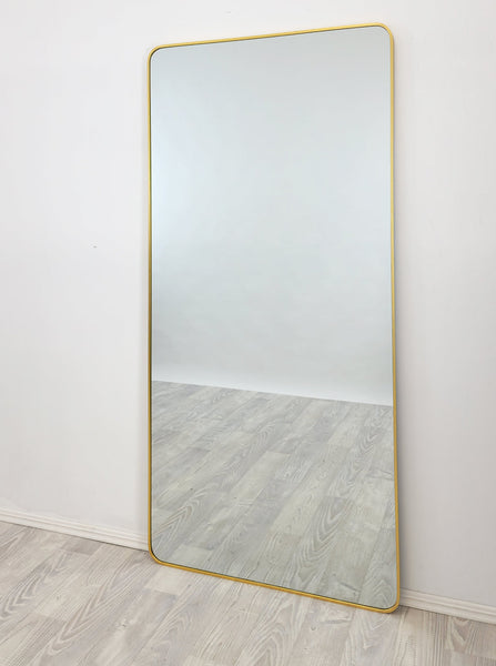 Gold Metal Rectangle Mirror