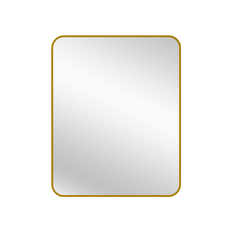 Gold Metal Rectangle Mirror