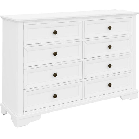 Celosia Dresser 8 Chest Of Drawers Bedroom Acacia Timber Storage Cabinet - White