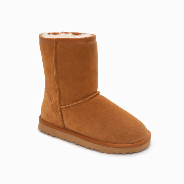 Ugg Boots Genuine Australian Sheepskin Unisex Short Classic Suede (Chestnut Eu36) Slippers