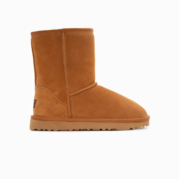 Ugg Boots Genuine Australian Sheepskin Unisex Short Classic Suede (Chestnut Eu36) Slippers