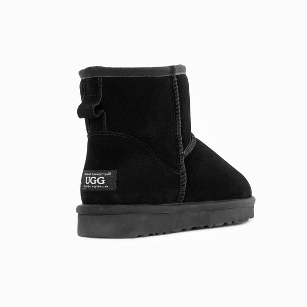 Ugg Boots Genuine Australian Sheepskin Unisex Mini Classic Suede (Black) Slippers